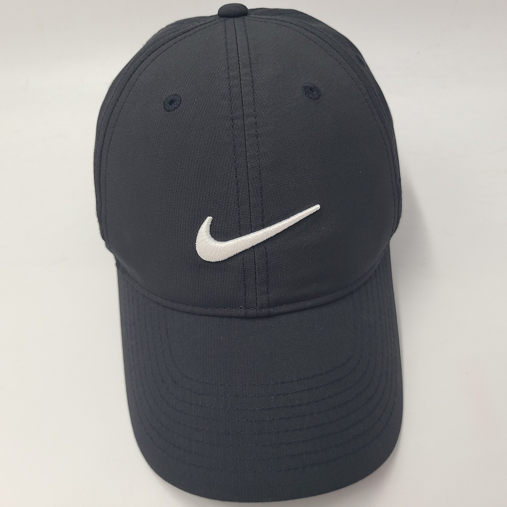 Nike Hat Adjustable Black White Swoosh Legacy91 Dri-Fit Golf Cap Casual Logo Men